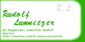 rudolf lumnitzer business card